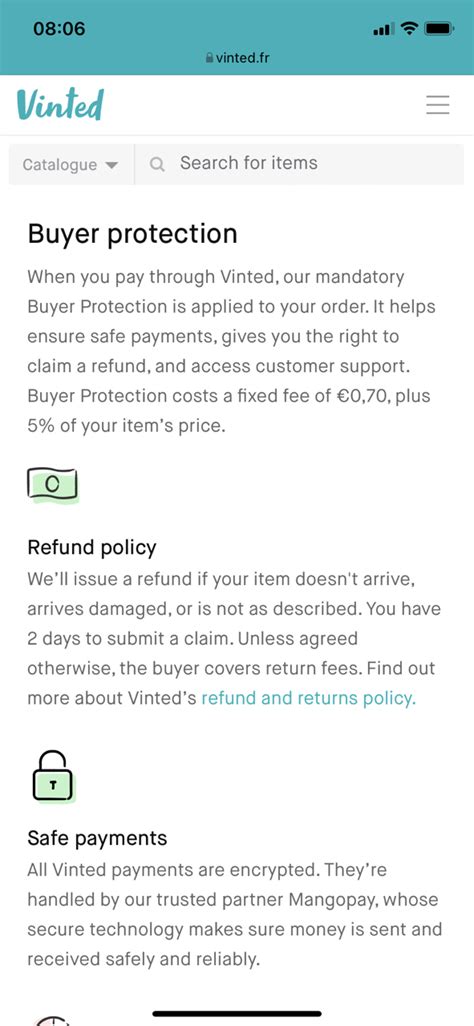 buyer protection for vinted.